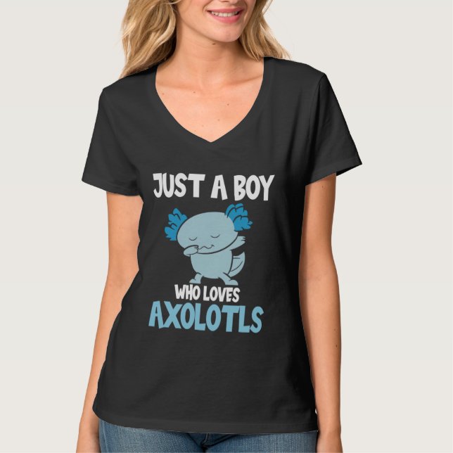 Camiseta Just a Boy Who Loves Axolotls Clothing Axolotl (Anverso)