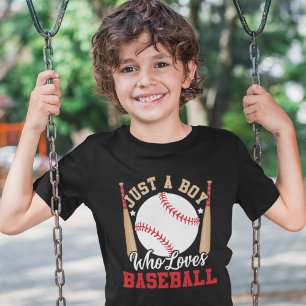 Camiseta Just a boy who loves baseball kid baseball fan