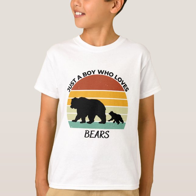 Camiseta Just a Boy who loves bears (Anverso)