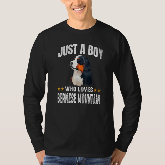 Camiseta Just a boy who loves Bernese Mountain Premium (Anverso)