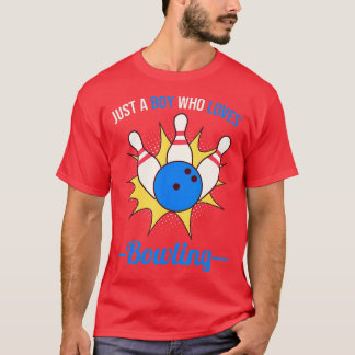 Camiseta Just A Boy Who Loves Bowling Bowler 