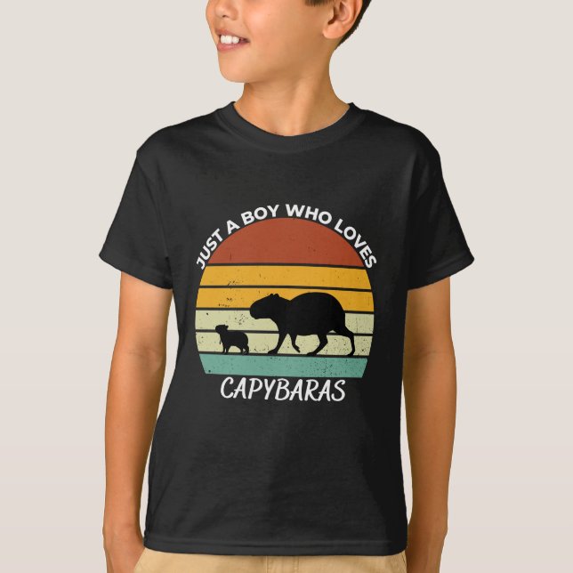 Camiseta Just a boy who loves capybaras (Anverso)