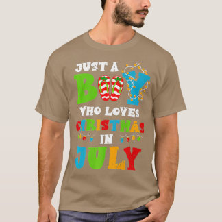 Camiseta Just A Boy Who Loves Christmas In July Men Boys Su