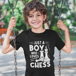 Camiseta Just a Boy who Loves Cjees – Kids Chess Lover