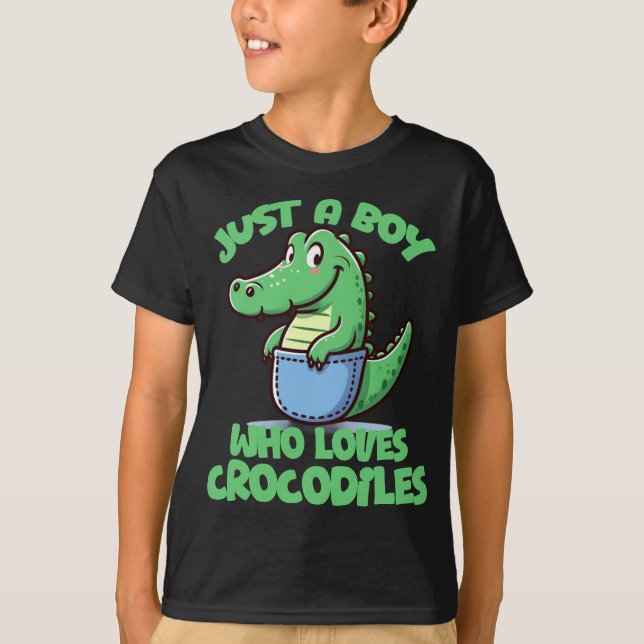 Camiseta Just A Boy Who Loves Crocodiles (Anverso)