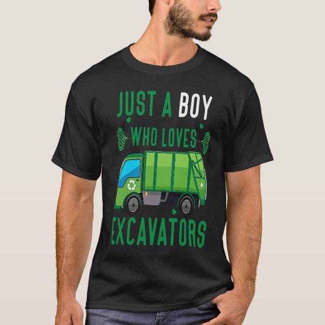 Camiseta Just A Boy Who Loves Garbage Trucks funny idea 3 (Anverso)