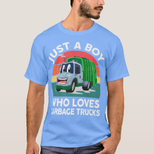 Camiseta Just A Boy Who Loves Garbage-Trucks Funny Kids Tod