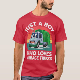 Camiseta Just A Boy Who Loves Garbage-Trucks Funny Kids Tod