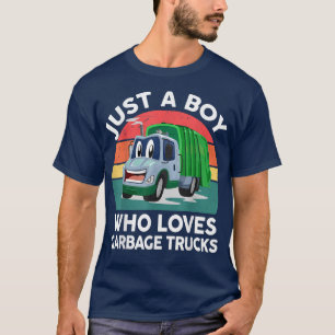 Camiseta Just A Boy Who Loves Garbage-Trucks Recycling Tras