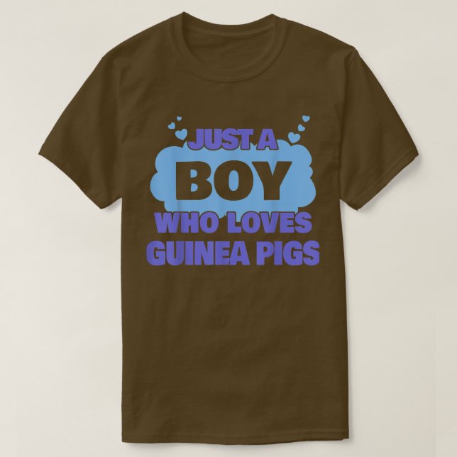 Camiseta Just A Boy Who Loves Guinea pigs  (Diseño del anverso)