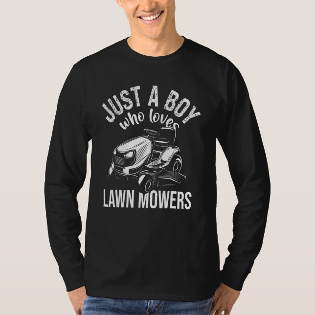 Camiseta Just A Boy Who Loves Lawn Mower   Landscaper Garde (Anverso)