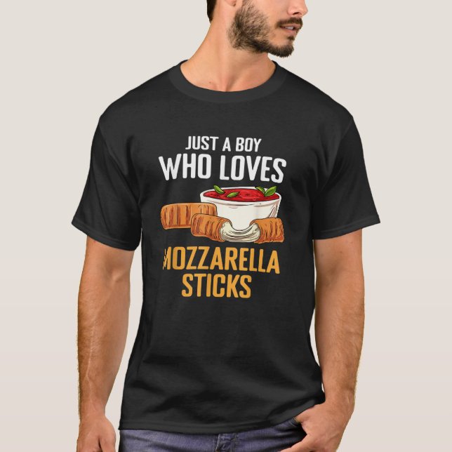 Camiseta Just A Boy Who Loves Mozzarella Sticks (Anverso)