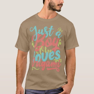 Camiseta Just A Boy Who Loves Origami Gift graphic