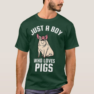 Camiseta Just A Boy Who Loves Pigs Premium 