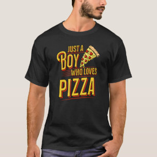 Camiseta Just A Boy Who Loves Pizza Themed Birthday Party