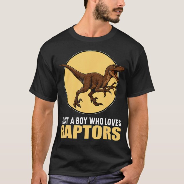 Camiseta Just A Boy Who Loves Raptors Raptor (Anverso)