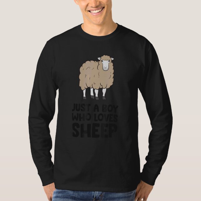 Camiseta Just a Boy Who Loves Sheep (Anverso)