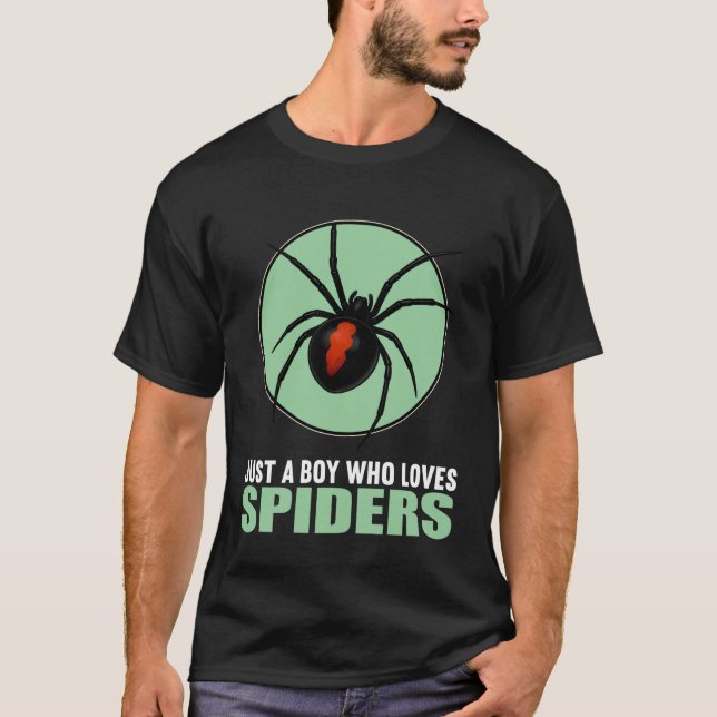 Camiseta Just a Boy who Loves Spiders Spider (Anverso)