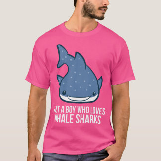 Camiseta Just a Boy Who Loves Whale Sharks Cute Whale Shark