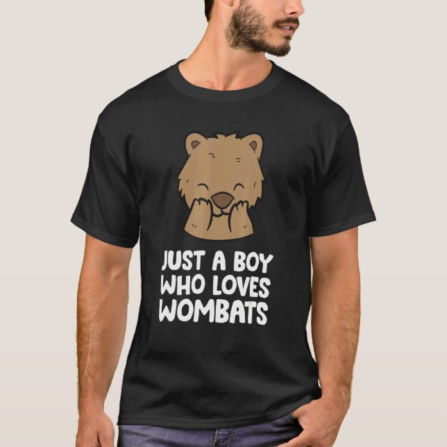 Camiseta Just a Boy Who Loves Wombats (Anverso)