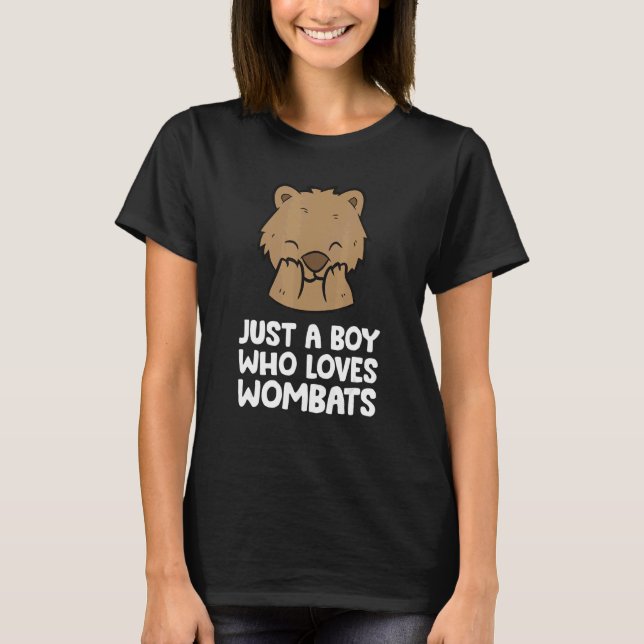 Camiseta Just a Boy Who Loves Wombats (Anverso)