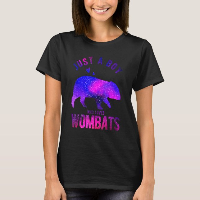 Camiseta Just A Boy Who Loves Wombats Wombat   Wombat (Anverso)