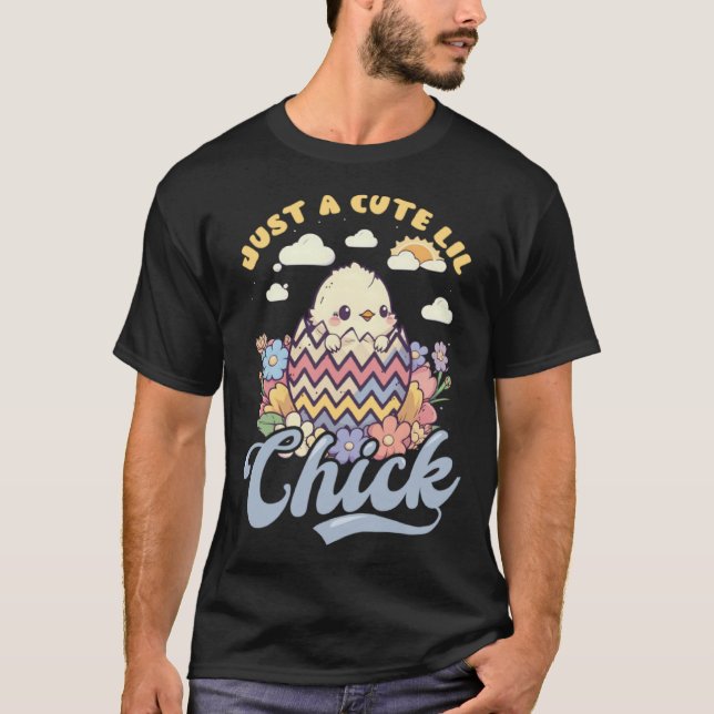 Camiseta Just A Cute Little Chick Christian Easter (Anverso)