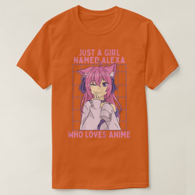 Camiseta Just A Girl Named Alea Who Loves Anime Personalize (Diseño del anverso)