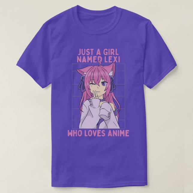 Camiseta Just A Girl Named Lei Who Loves Anime Personalized (Diseño del anverso)