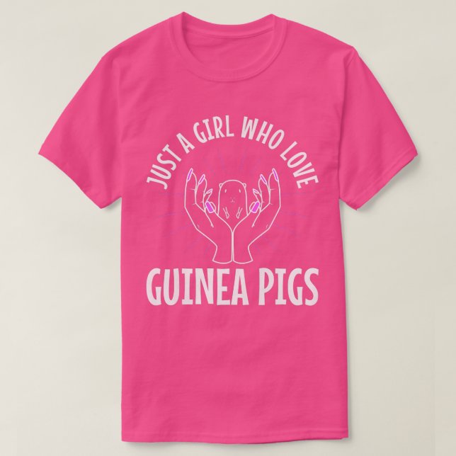 Camiseta Just A Girl Who Love Guinea Pigs Premium 3453  (Diseño del anverso)