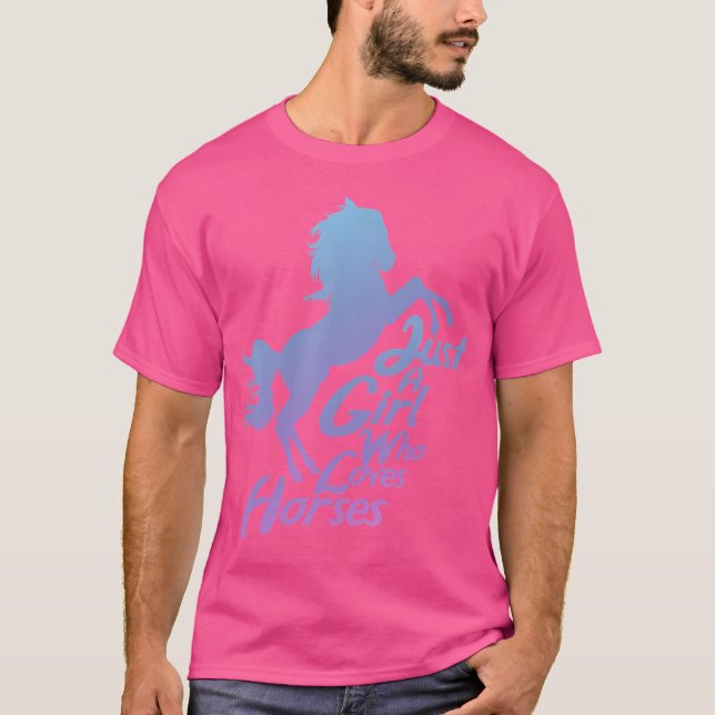 Camiseta Just A Girl Who Love Horses Girl Horse Riding (Anverso)