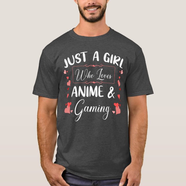 Camiseta Just a Girl Who Loves Anime and Gaming gift (Anverso)