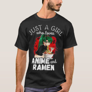 Camiseta Just a girl who loves anime and ramen japanese man
