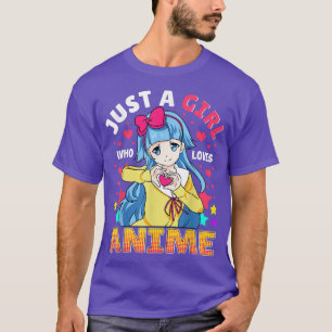 Camiseta Just A Girl Who Loves Anime Teen Teenager Youth Ki