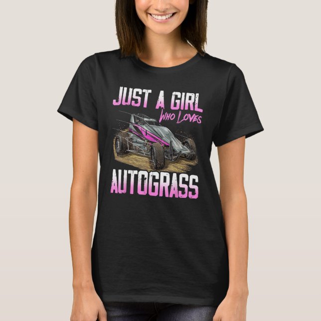 Camiseta Just A Girl Who Loves Autograss Retro 1 (Anverso)