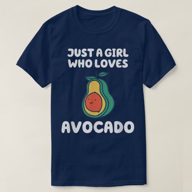 Camiseta Just a Girl Who Loves Avocado Funny Vegan Vegetari (Diseño del anverso)