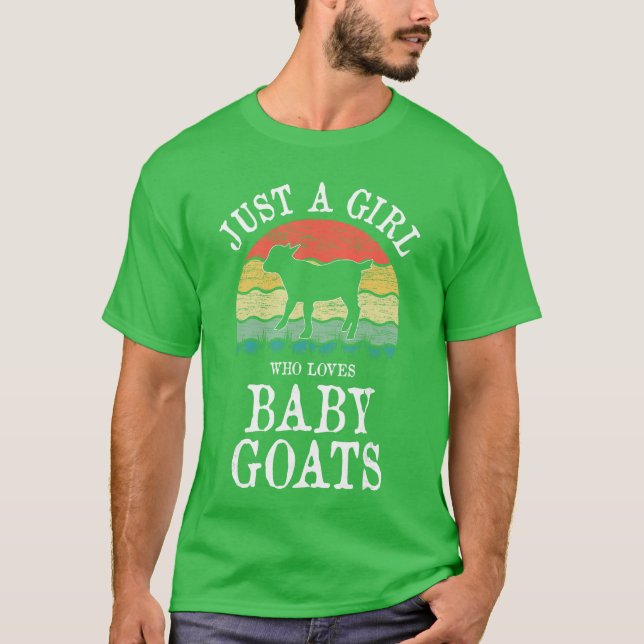 Camiseta Just A Girl Who Loves Baby Goats gift funny (Anverso)