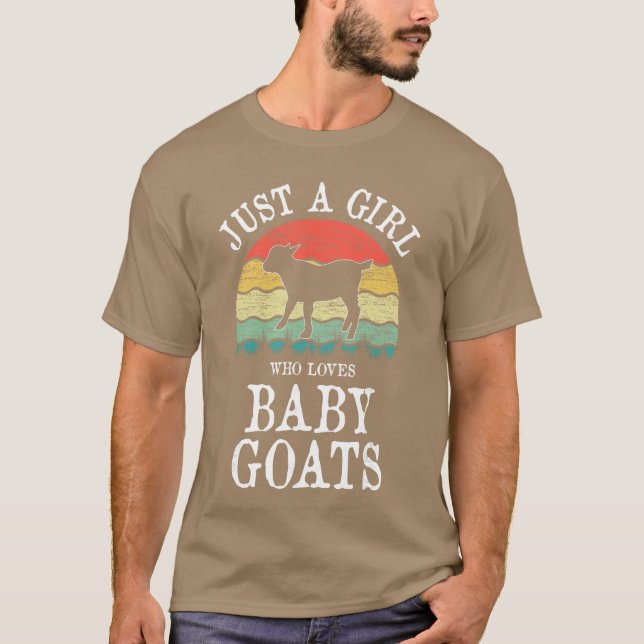 Camiseta Just A Girl Who Loves Baby Goats gift funny (Anverso)