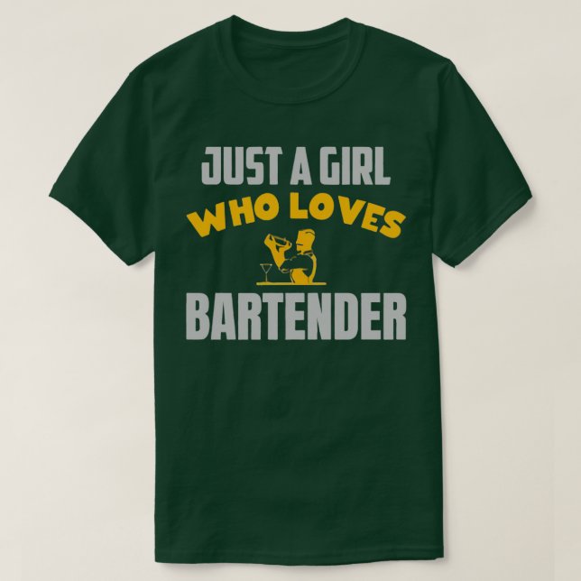 Camiseta Just a girl who loves Bartender (Diseño del anverso)