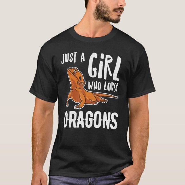 Camiseta Just A Girl Who Loves Bearded Dragon  Lizard Repti (Anverso)