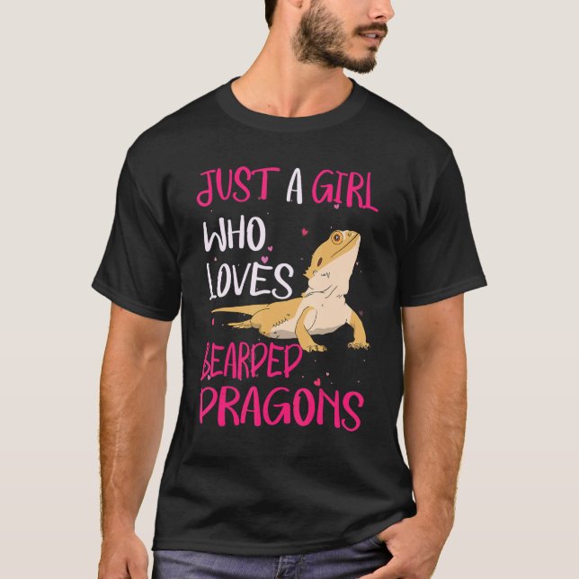 Camiseta Just a Girl Who Loves Bearded Dragons (Anverso)