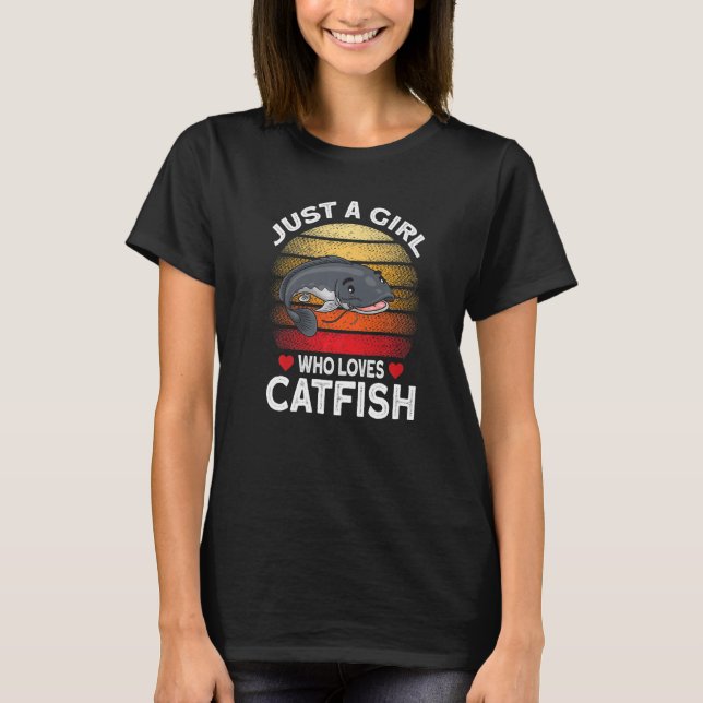 Camiseta Just A Girl Who Loves Catfish Premium (Anverso)
