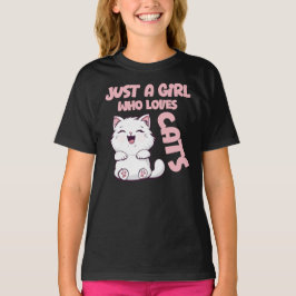 Camiseta Just A Girl Who Loves Cats 