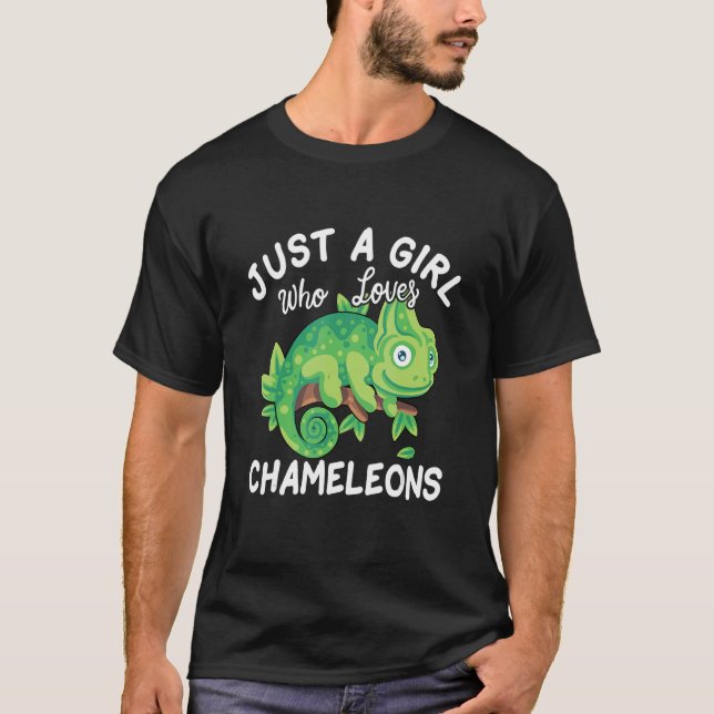 Camiseta Just A Girl Who Loves Chameleons (Anverso)