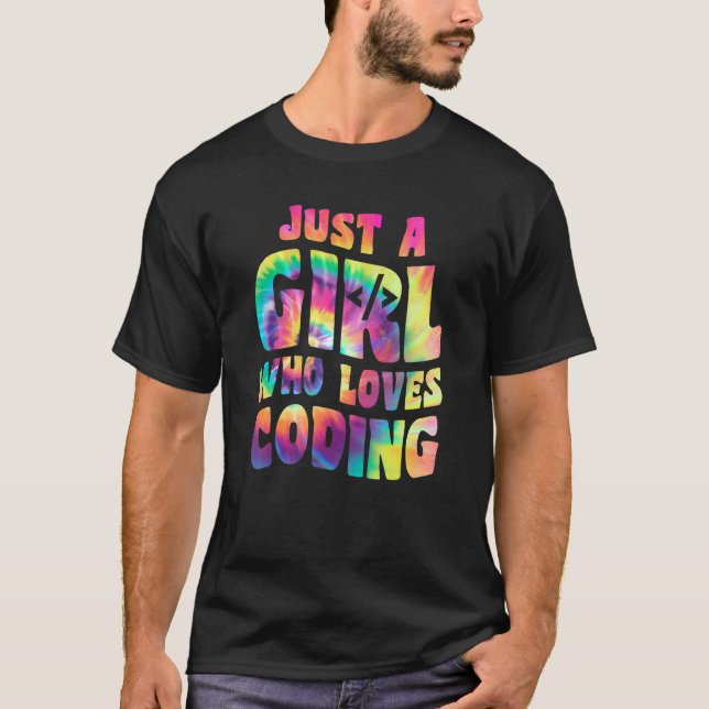 Camiseta Just A Girl Who Loves Coding Coder Apparel Program (Anverso)