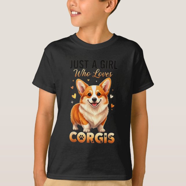 Camiseta Just A Girl Who Loves Corgis  (Anverso)