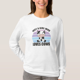 Camiseta Just A Girl Who Loves Cows Cute Cow Farm
