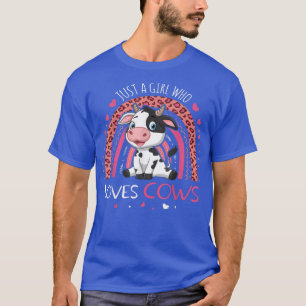 Camiseta Just A Girl Who Loves Cows Farmer Cow Milk 