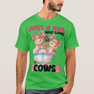 Camiseta Just A Girl Who Loves Cows Gift For Farmer Farm 