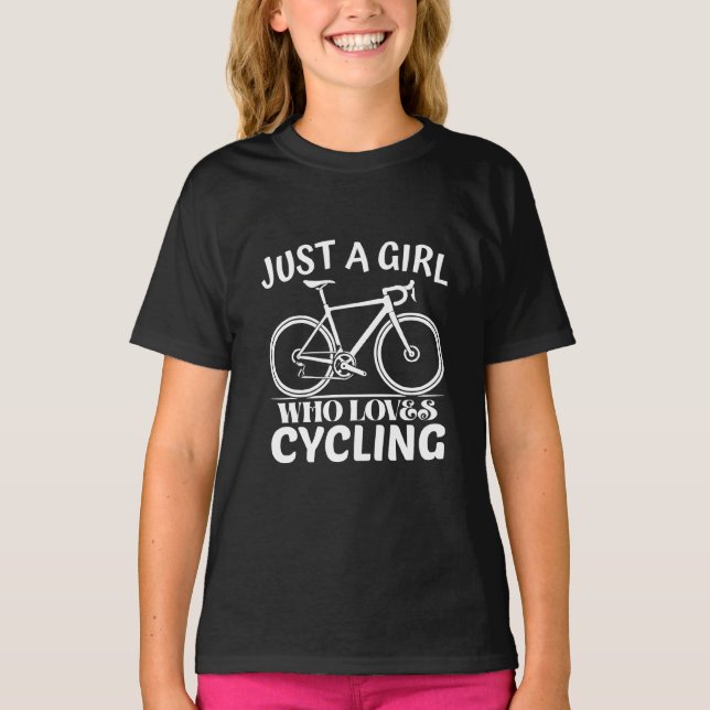 Camiseta just a girl who loves cycling (Anverso)